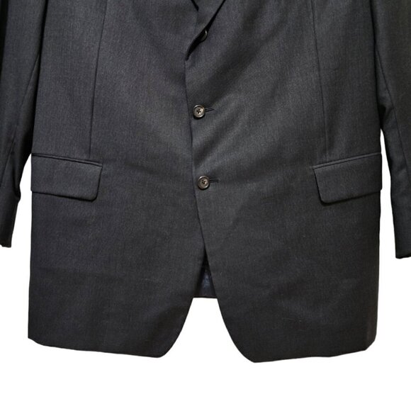 Hickey Freeman Vintage Gray Canterbury Italian Wool Blazer Sz 50L - Picture 2 of 11